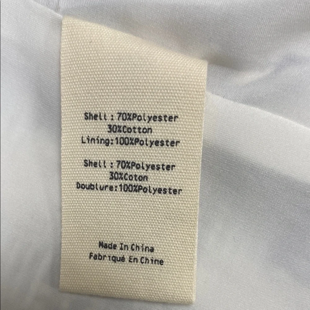 L'AGENCE Cream, Blue Open-front Blazer with Textured Design, Women Size 0